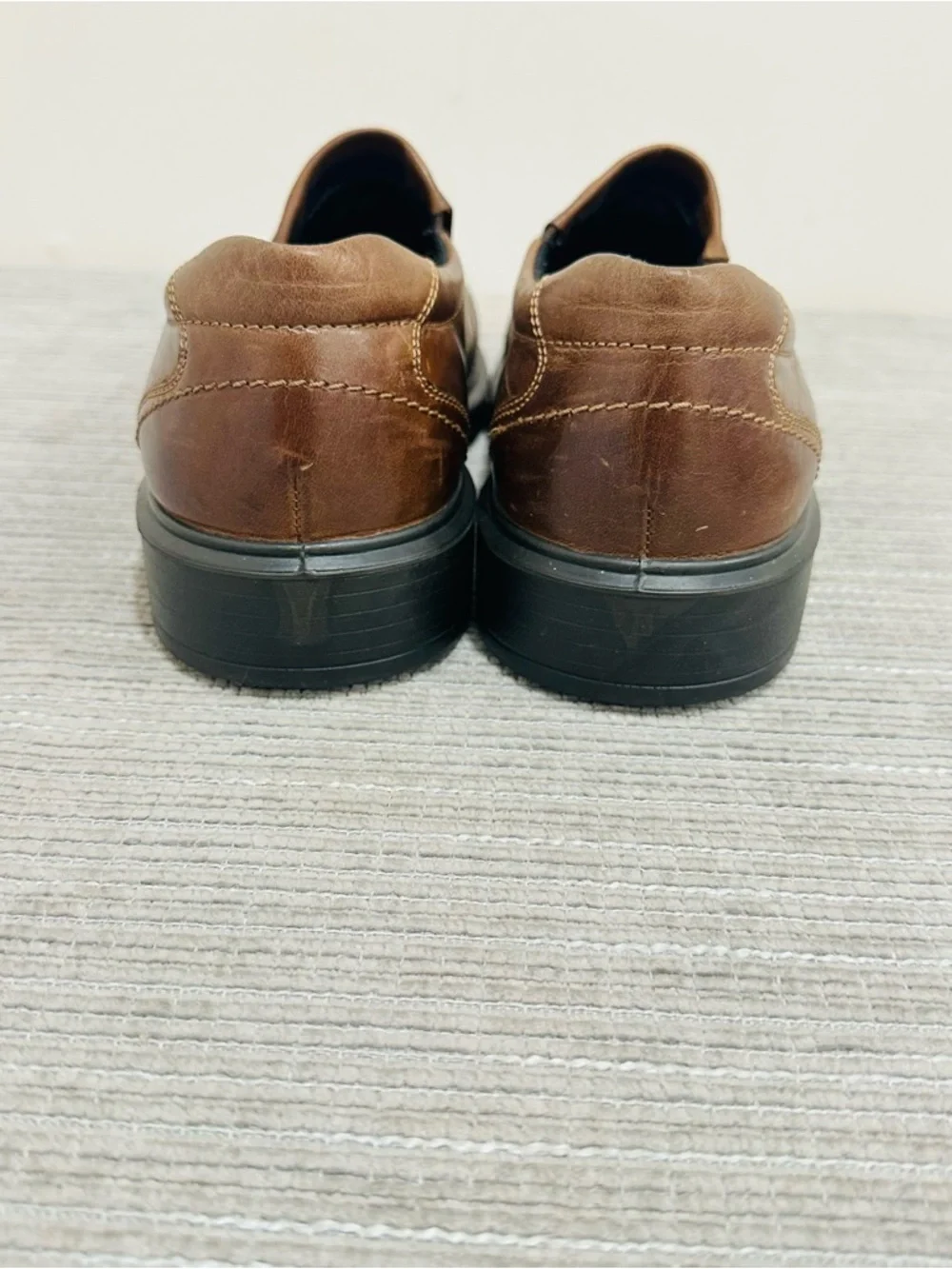 ECCO Mens EU43/ US 9-9,5 Brown Leather Dress/Casual Comfort‎ Slip-On Loafers